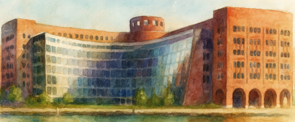 Watercolor Boston Courthouse for District of Massachusetts